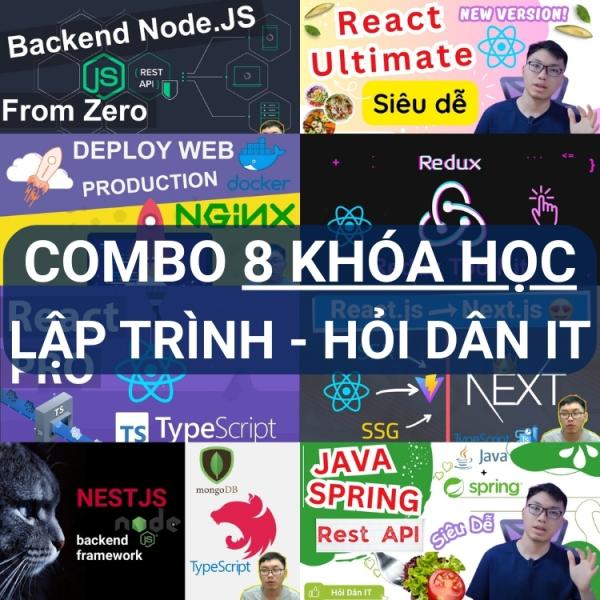 Combo full bộ 8 Khóa học Lập trình HoidanIT