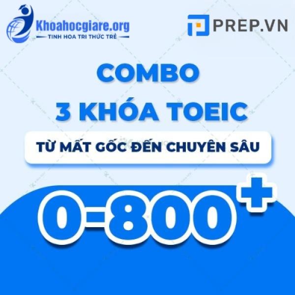 Combo 3 khóa học Toeic từ mất gốc đến chuyên sâu - PREP