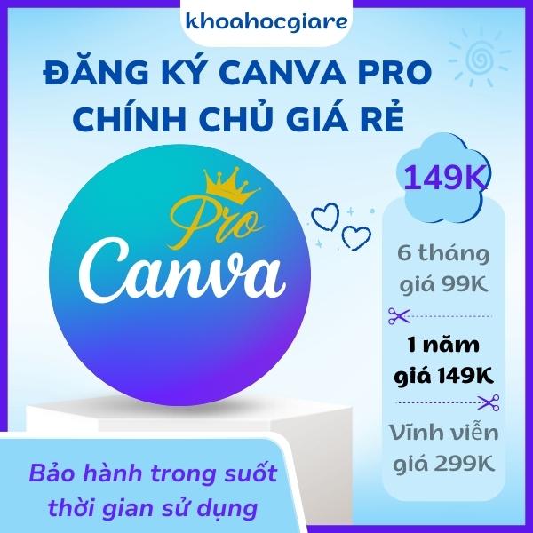 Nâng cấp tài khoản Canva Pro 1 Năm