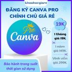 Nâng cấp tài khoản Canva Pro 1 Tháng